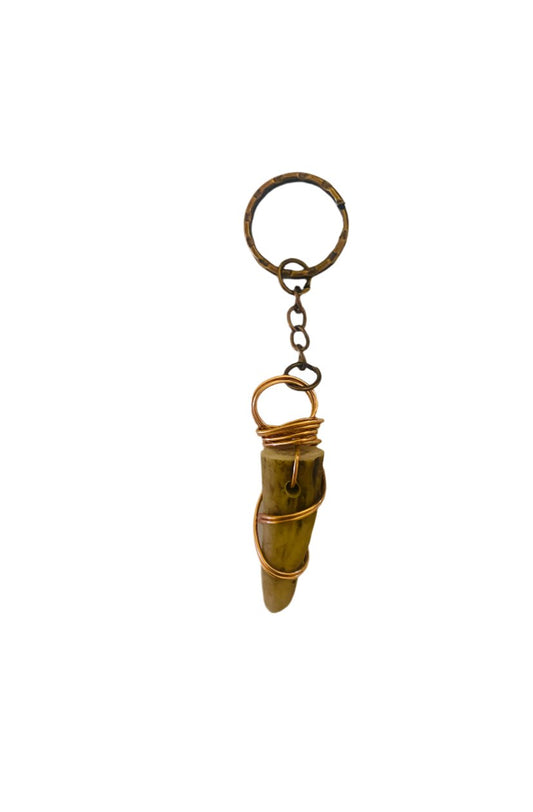 Deer Antler Tip Keychain